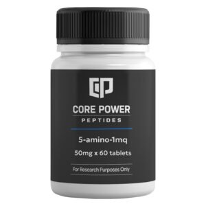Core Power Peptides 5-amino-1mq 50mg 60 tablets research supplement bottle