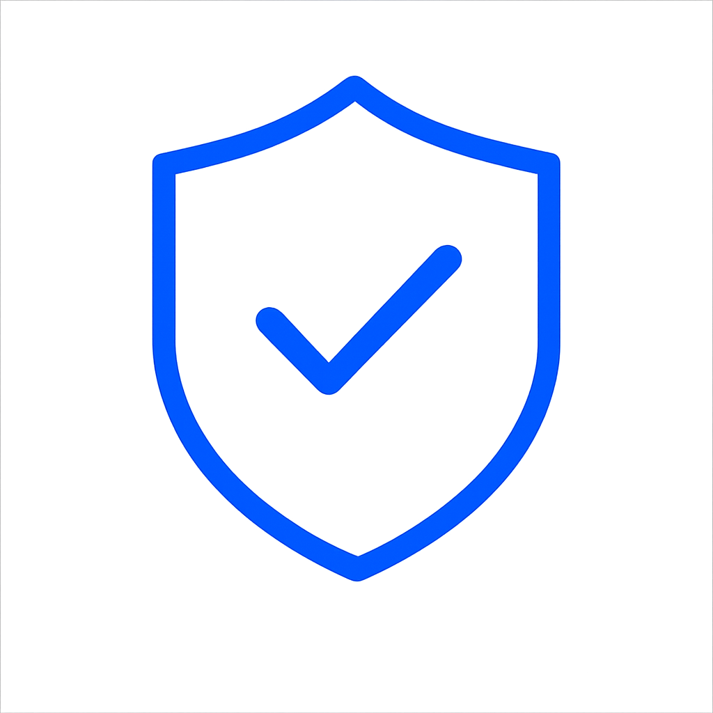 Blue shield icon with a checkmark, symbolizing quality assurance and verified purity for research compounds.