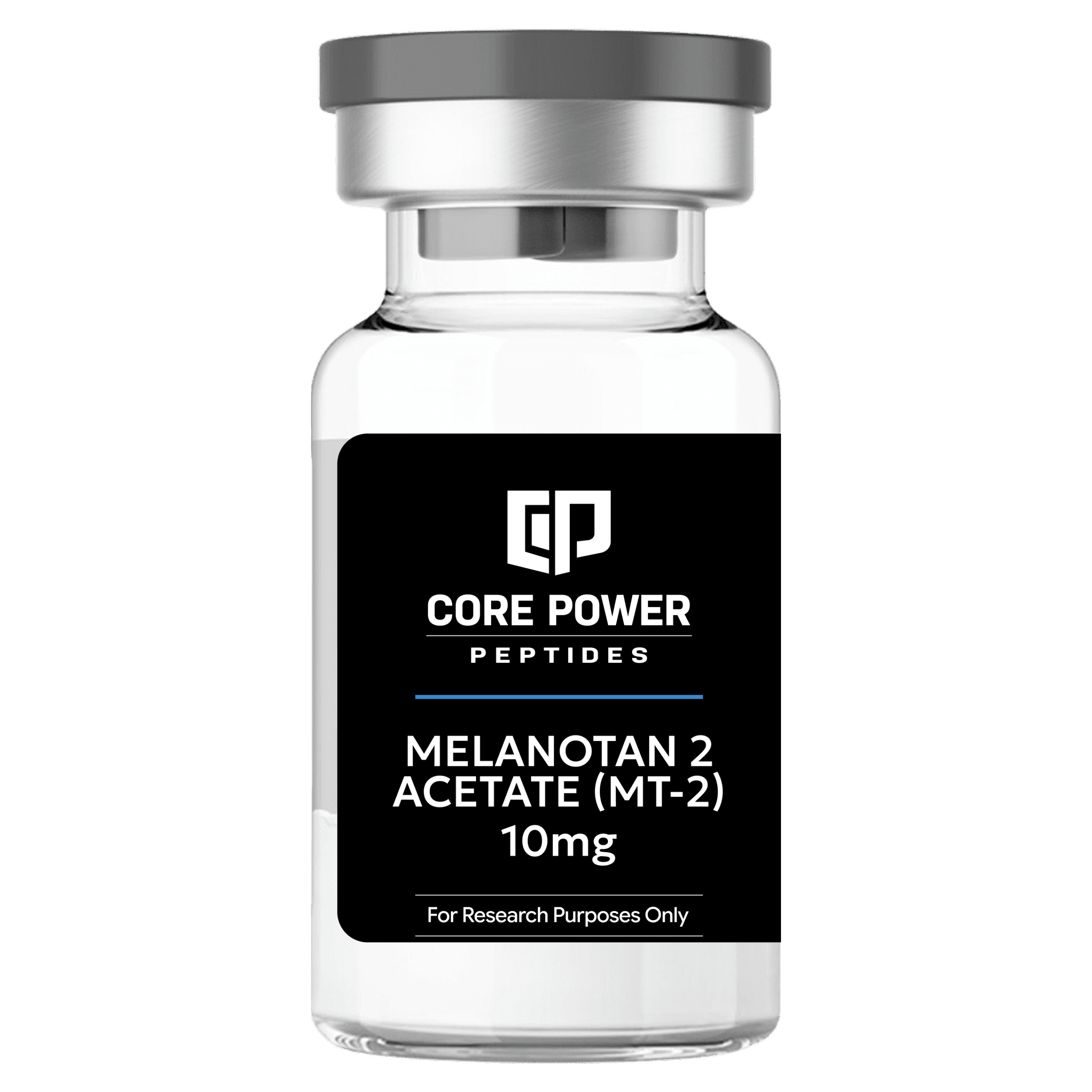 Core Power Peptides Melanotan 2 Acetate (MT-2) 10mg vial label for research use